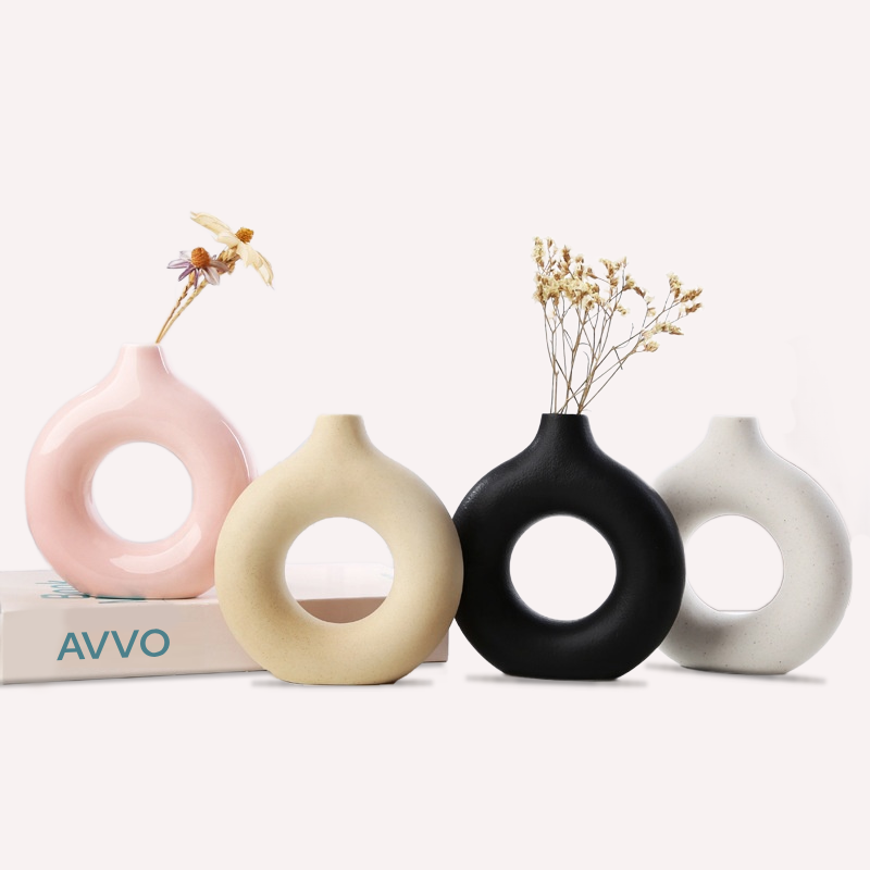 Auri – Rund vas med mittöppning